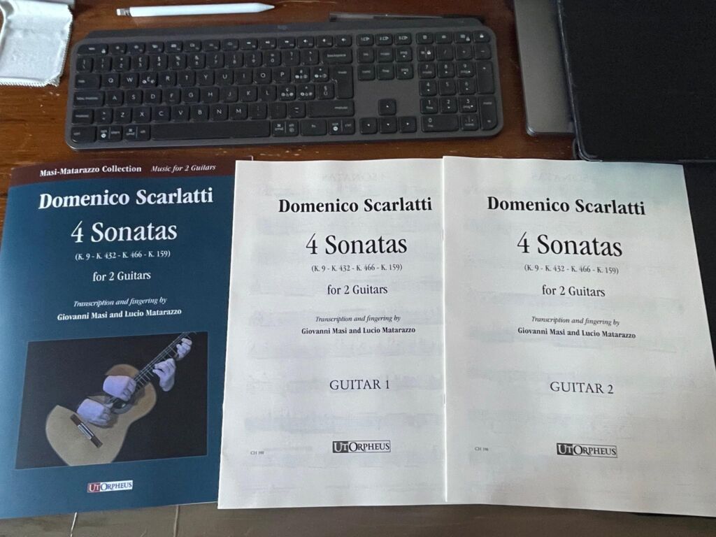 “Nuova musica per due chitarre scritta per il duo Masi-Matarazzo presto edita per Ut Orpheues”